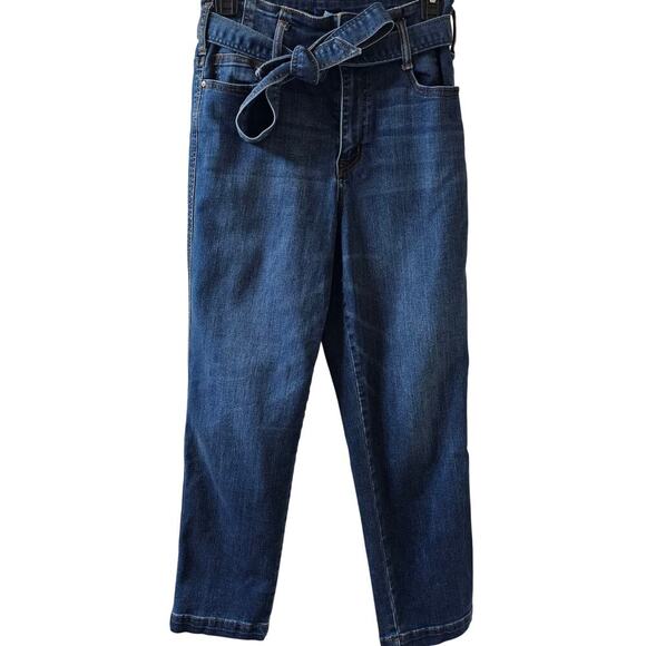 Sanctuary Jeans 27 Belted Ankle Skinny Crop High Rise Minimalist Casual Chic - Picture 3 of 13